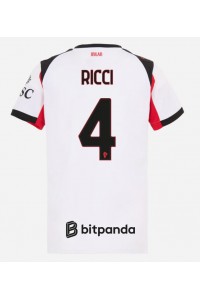 Fotbalové Dres AC Milan Samuele Ricci #4 Dámské Venkovní Oblečení 2025-26 Krátký Rukáv